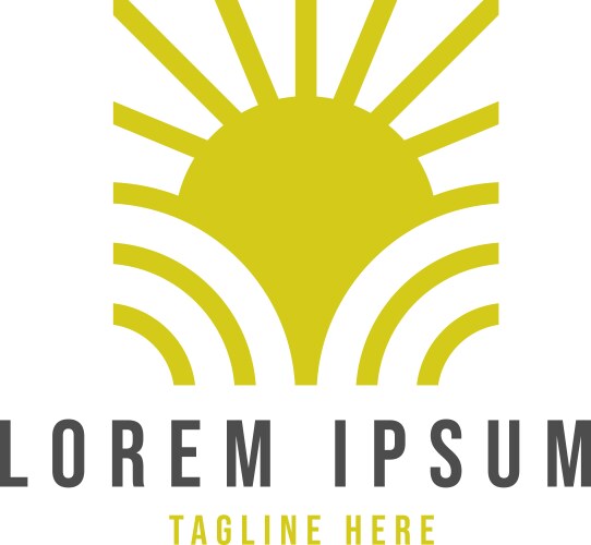 Sun logo design template isolated Royalty Free Vector Image