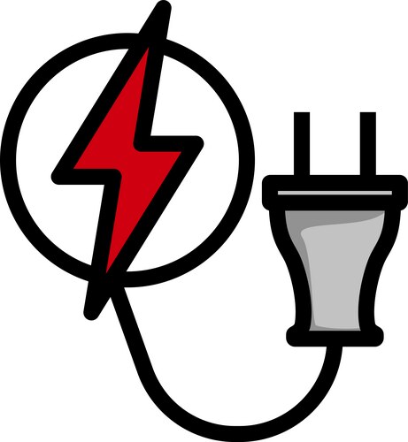 Electric Plug Flat Icon Royalty Free Vector Image