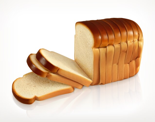 White bread slices Royalty Free Vector Image - VectorStock