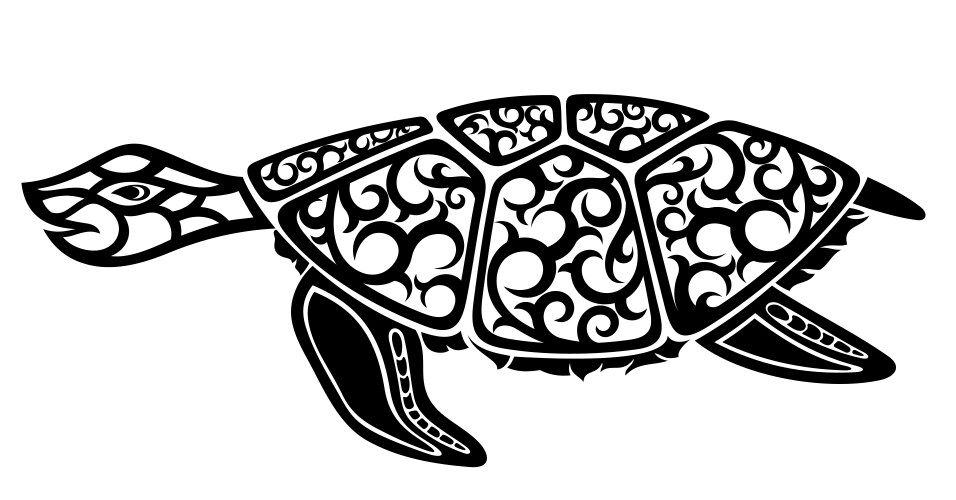 Vector Shape Turtle Sea turtles Royalty Free Vector Image - VectorStock