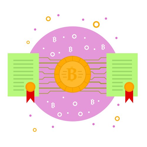 Cryptocurrency process and mining Royalty Free Vector Image