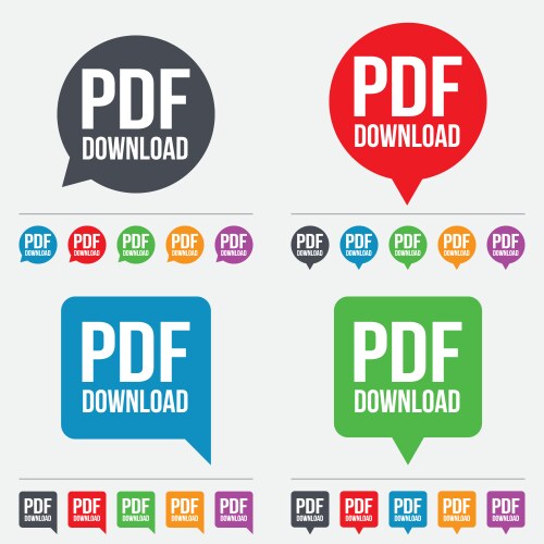Pdf download icon upload file button vektorbild