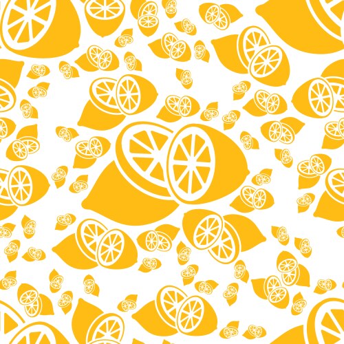 Seamless lemon pattern hand drawn doodle citrus Vector Image