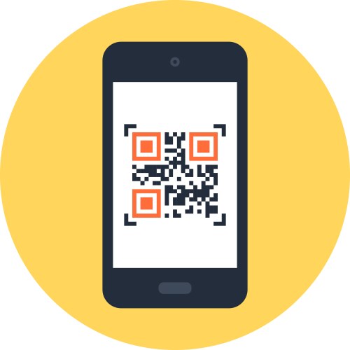 Qr code reader flat web icon vektorbild