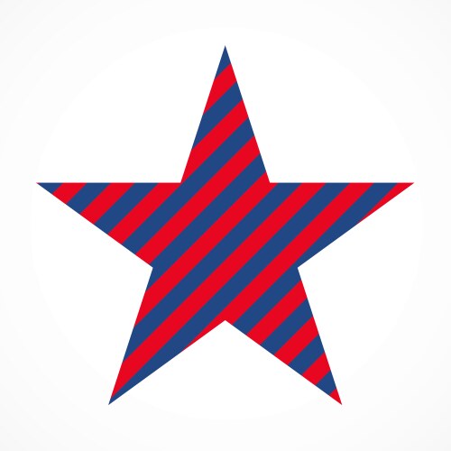 Usa Flag In Star Shape American Royalty Free Vector Image