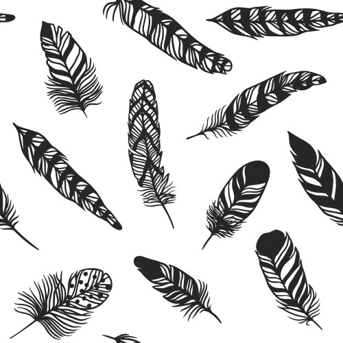 Feather seamless background Royalty Free Vector Image
