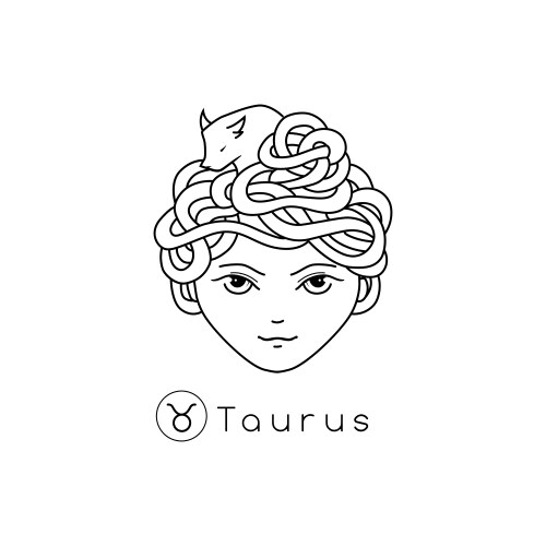 Zodiac Girl - Taurus Vector Image