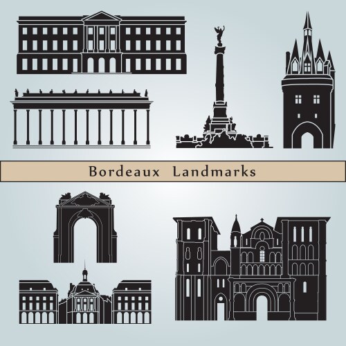 Bordeaux City Skyline Silhouette Vector Image