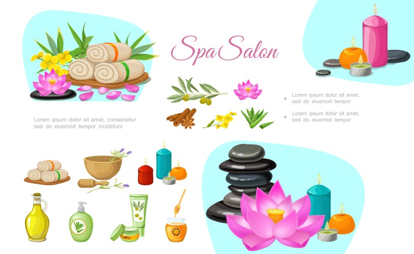 Icons spa massage Royalty Free Vector Image - VectorStock