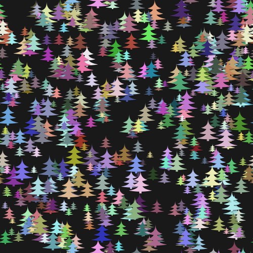 Abstract random pine tree pattern background vector image
