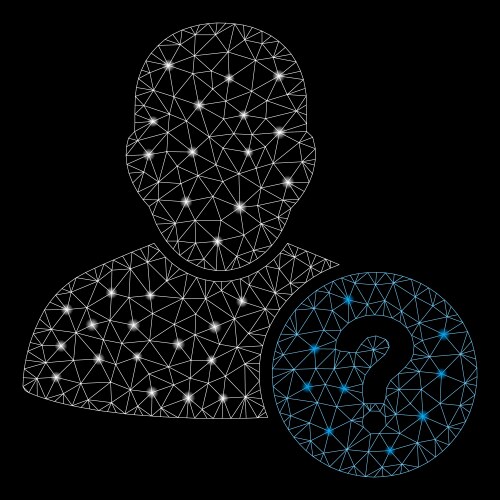 Flare mesh network user status with spots vector image