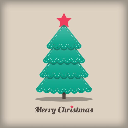 Red gold and green christmas trees Royalty Free Vector Image