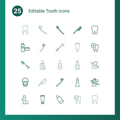 Tooth icons Royalty Free Vector Image - VectorStock