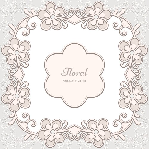 Floral ornamental frame Royalty Free Vector Image