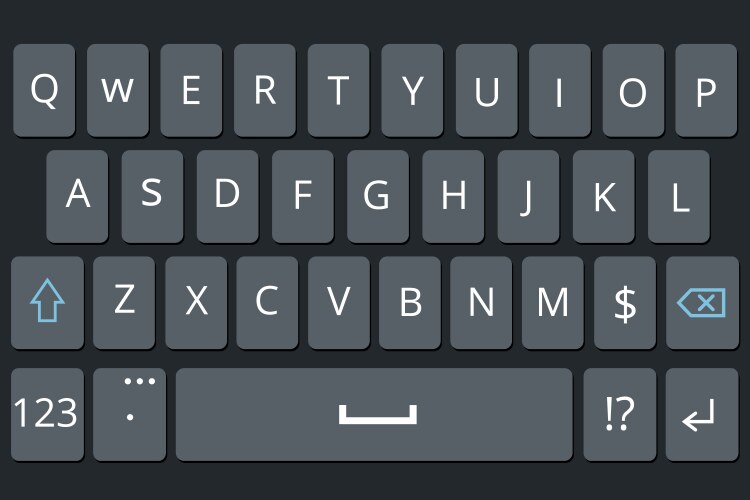 Mobile Keyboard Interface vector image