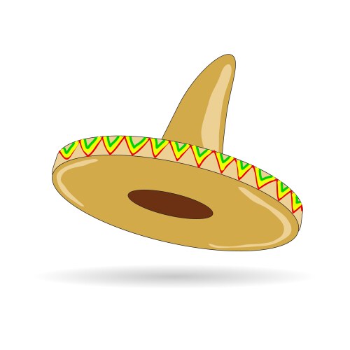 Sombrero hat from mexico Vector Image