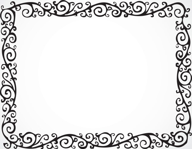 Black classic decor frame Royalty Free Vector Image