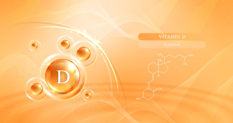 Vitamin d and structure complex vector image