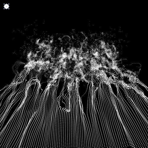 Array with dynamic emitted particles water splash vector image