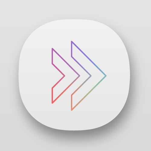 Double arrow app icon rewinding button navigation vektorbild