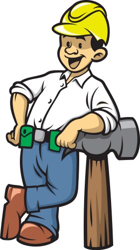 lean on a big hammer vector image vector image