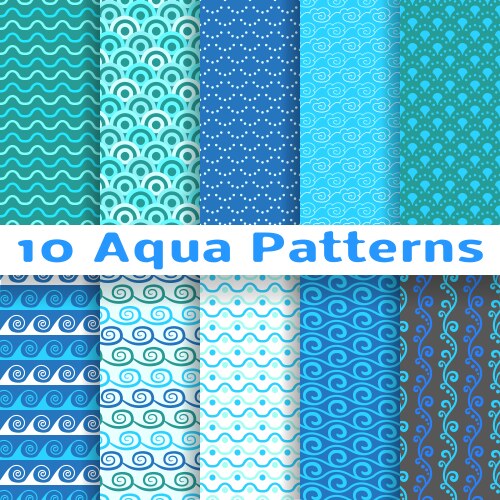 Seamless ocean wave pattern Royalty Free Vector Image