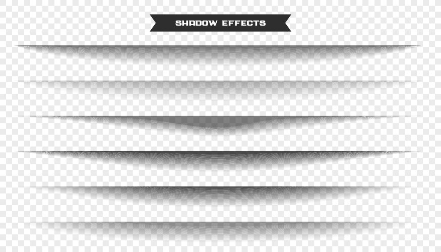 Realistic paper shadows collection set Royalty Free Vector