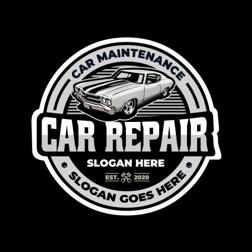 Car repair garage mechanic logo isolated Vector Image