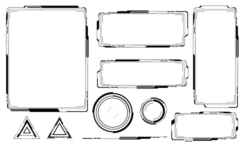 Futuristic Control Panel UI Elements – Royalty-Free Vector | VectorStock