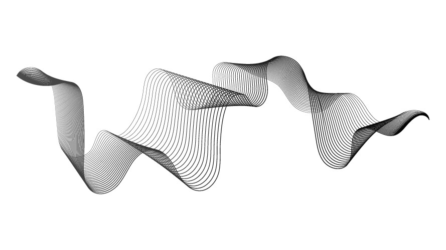 Abstract backdrop with wave gradient lines vector image