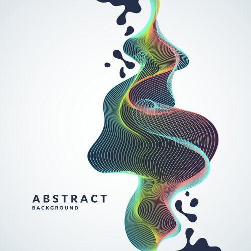 Abstract background with a dynamic waves lines vector image