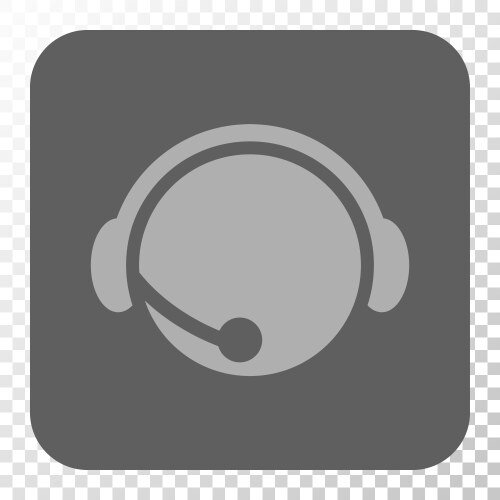 Call center operator rounded square button vector image