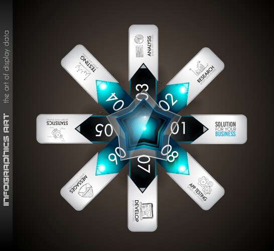 Infographics complex layout with option buttons vector image