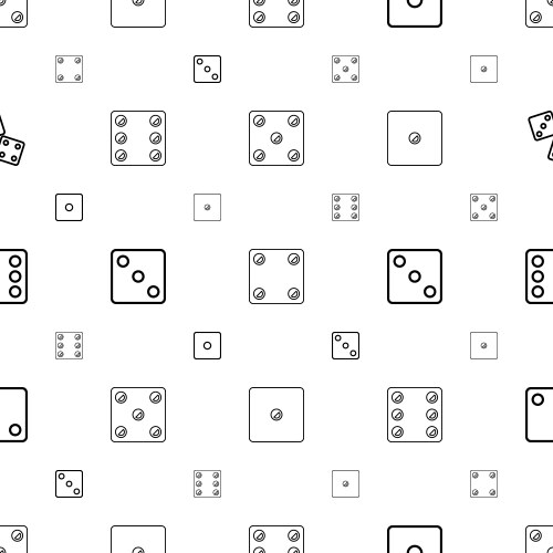Random icons pattern seamless white background vector image