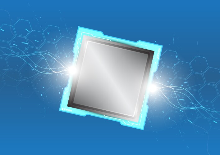 Isometric computer processor Royalty Free Vector Image