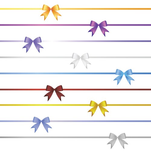 Elegant Ribbon Bows Vector Image