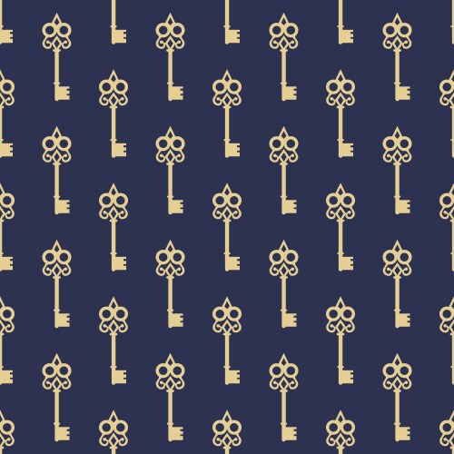 Seamless pattern with keys design for fabric tex vector image