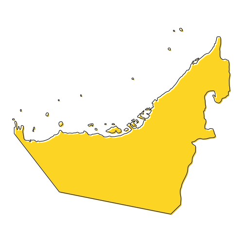 United arab emirates map icon geography blank Vector Image