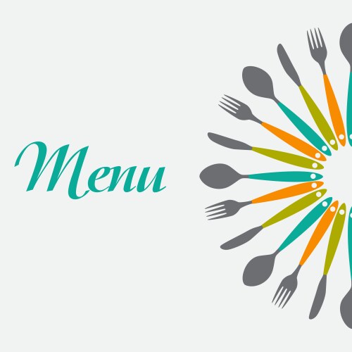 Cutlery restaurant menu Royalty Free Vector Image