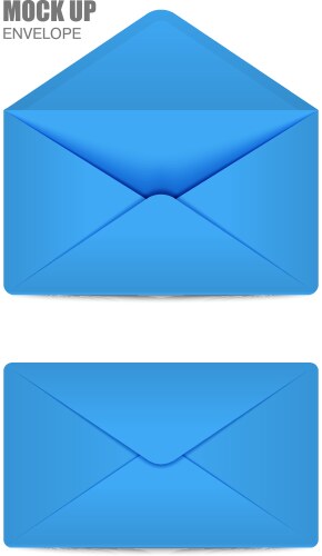 Blue open envelope (14290403) – Royalty-Free Vector | VectorStock