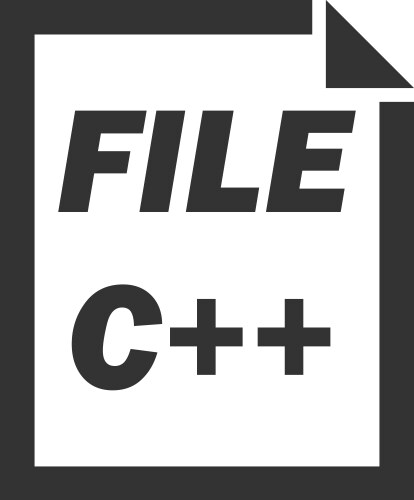 C coding file icon flat vector image