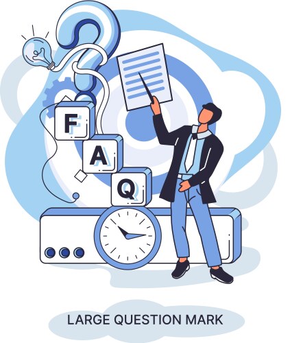 Ladge question mark problem and solution concept vector image