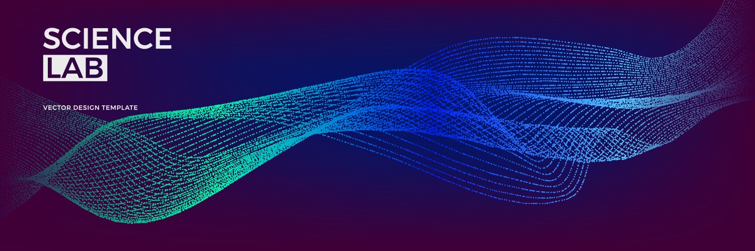 Futuristic background with dynamic particles vektorbild