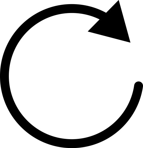 Refresh icon reload rotation vector image