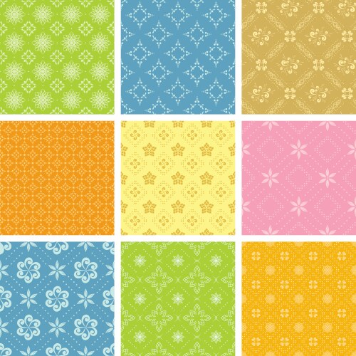 Set of light various patterns for background vector image