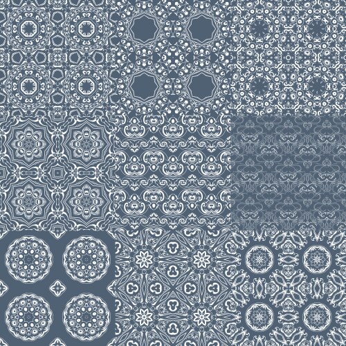 Set of seamless tileable background patterns vector image