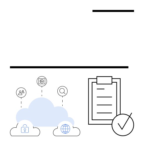 Cloud data management with secure access vector image