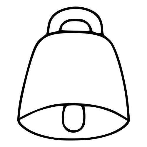 Simple Bell with Clapper Vector Image