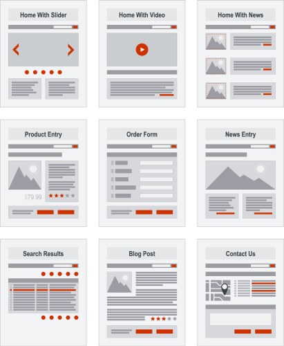 Website Navigation Structure Prototype vector image