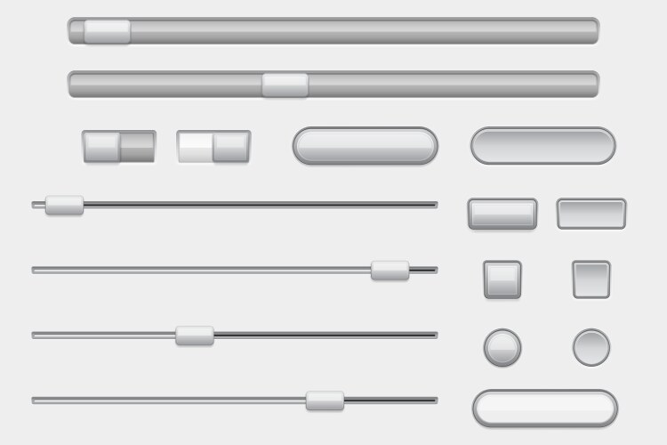 Interface buttons web navigation vector image
